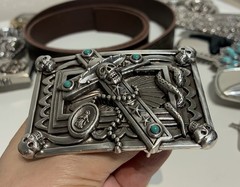 Western Skeleton Belt Buckle