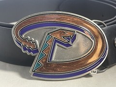 Arizona Diamondbacks Pewter Belt Buckle 56 in Belt 2005 Great American Products