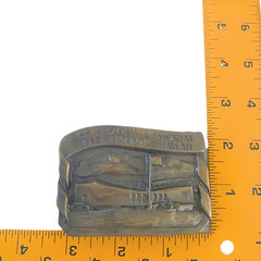 Bergamot USS Arizona Belt Buckle Memorial Pearl Harbor Hawaii Brass 1985 Mint