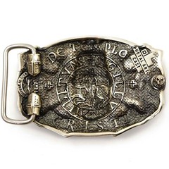 German silver belt buckle Templar, knight belt buckle, Crusader Knight buckle