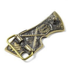 Brass belt buckle Bartka, Handmade Ukraine Ax belt buckle, Solid brass ax buckle