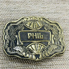 Oden Inc. Personalized Belt Buckle, Phil