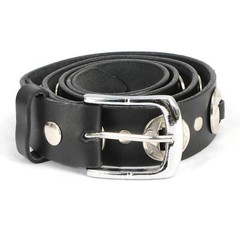 Milwaukee Leather 7120 Mens Chrome Conchos Leather Belt w/Interchangeable Buckle