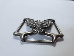 Vintage Belt or Scarf BUCKLE Silver 2.5&Prime; American EAGLE Wings Spread USA