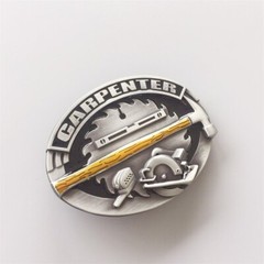 Vintage Enamel Tradesman Carpenter Hammer Belt Buckle also Stock in the US