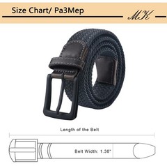 MaiKun Men&rsquo;s Canvas Tactical Belt Military Web Belt Elastic Metal Buckle Jeans
