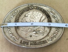 Handyman Club Of America Hunting Club Life Member Belt Buckle Lot of 2