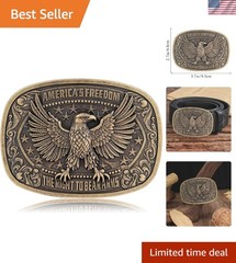 Bronze Eagle Cowboy Belt Buckle – Celebrate American Heritage with Style