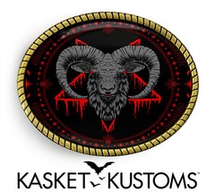 Baphomet Belt Buckle – Inverted Pentagram Witchcraft Artisan Buckle – 945