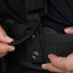 KUNN Tactical Suspenders Police Duty Belt Harness for Men,1.5 Black, Black