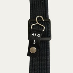 American Eagle Black Adjustable Cotton Web Belt Slider Buckle Mens Small NWT