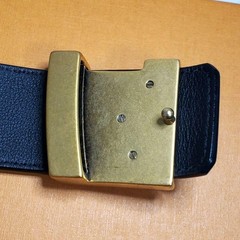 Louis Vuitton Pre-Owned Belt 100 40 Initial Black Gold