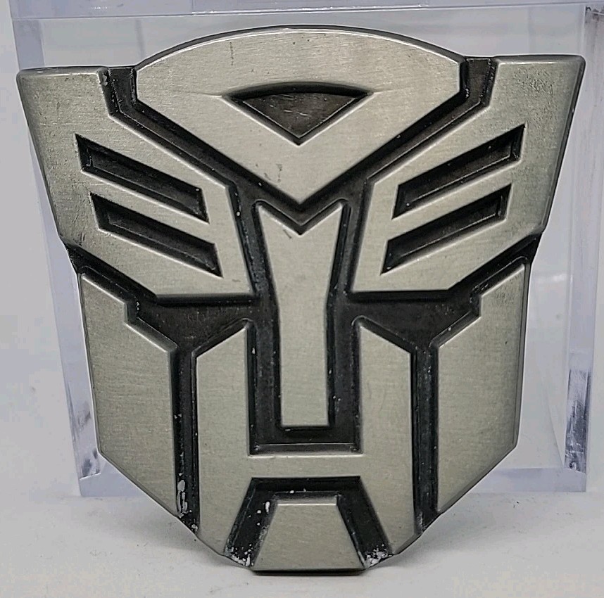 Vintage 2005 Transformers Autobot 3D Metal Belt Buckle Removable Interchangable