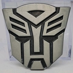 Vintage 2005 Transformers Autobot 3D Metal Belt Buckle Removable Interchangable