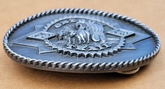 Siskiyou Buckle Co. 150 Year Anniversary 1843 Oregon Trail 1993 Belt Buckle EUC