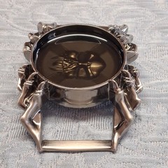 Skull Finger Hand Bones Resin Pewter Belt Buckle Punk Rocker Goth Skeleton Bones