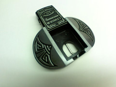Belt Buckle Lighter Silver Whiskey Jack Daniel&rsquo;s Old No. 7 Belt width 1.5&Prime; NEW