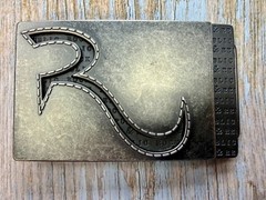 Rock & Republic R Logo America Jeans Brand Advertising Promotional Belt Buckle