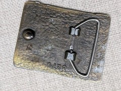 vintage 1970s belt buckle HEAVY EQUIPMENT brutalist WESTERN john deere CAT work