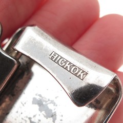 Hickok 925 Sterling Silver Antique Art Deco Enamel FLT Monogram Belt Buckle