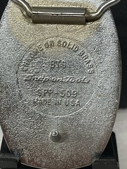 Snap-on Tools Belt Buckle Chrome on Solid Brass SPP-509 Made USA 3.25&Prime; x 2.25&Prime;