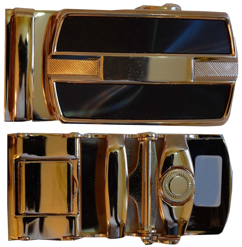 Men’s belt Buckle. self locking belt buckle, Gold and Brown New Belt buckle only
