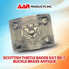 Men’s Celtic Kilt Belt Buckle Thistle Antique Finish / Celtic Kilt Belt Buckle