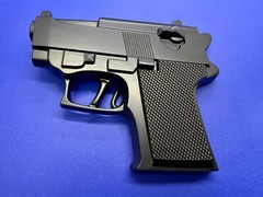 Gun Handgun Pistol Figural Cutout Novelty Mag Cosplay Black 5&Prime; Belt Buckle