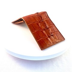 Natural Genuine Alligator Crocodile Leather skin Men Bifold Wallet Handmade 11