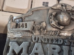 Vintage 1987 USMC Marine Corps Belt Buckle by Siskiyou made in USA