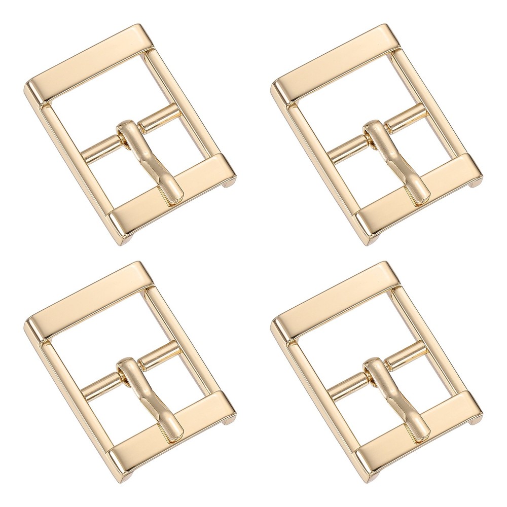 4Pcs Single Prong Belt Buckle 0.75&Prime; ID Metal Roller Buckle for Belt, Light Gold