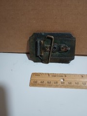 Vintage Quaker State Open Forum Bowl Bowling Belt Buckle Hit Line USA Metal