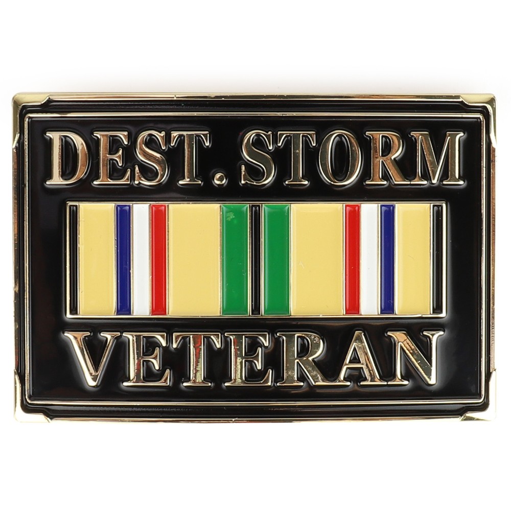 Desert Storm Veteran Military Ribbon Metal Belt Buckle – FREE SHIPPING