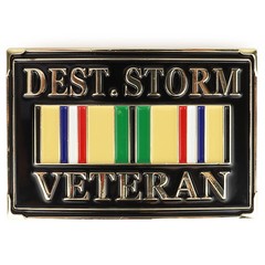 Desert Storm Veteran Military Ribbon Metal Belt Buckle – FREE SHIPPING