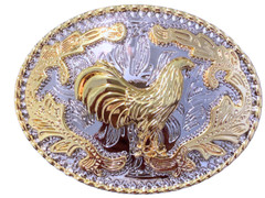 Chicken Rooster Western Rodeo Gold Tone Design Fashion Cowboy Belt Buckle