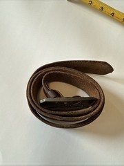 Vintage Masonic Shriner Belt & Buckle – Sword & Crescent Design – Leather Belt