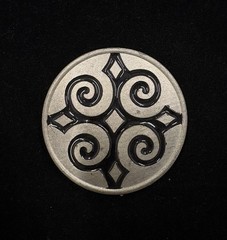 Vintage Doctor who “Seal of Rassilon “ belt buckle” black finish RARE