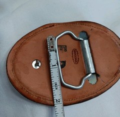 Vintage Nocona Leather Belt Buckle Pointer Hunting Dog Brown