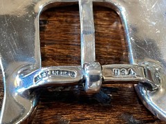 Alexander James Reid style Sterling Silver Belt Buckle Set NuBelt 38-41-1.3/8🦬✅