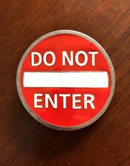 Round Do Not Enter Sign Funny Joke Road Street Sign Unisex Men’s Belt Buckle