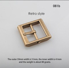 Fashion/Retro removeable style Solid Brass Pin Belt Buckle Leather craft DIY