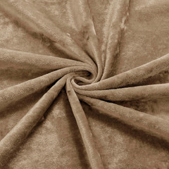 Amber Beige Crushed Velvet Curtains with Rod Pocket Luxurious Thermal Insulation