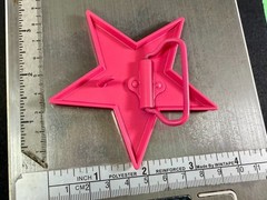 Pink Girlie Star Shaped Cutout Kids Women&rsquo;s Fun Bright Large Belt Buckle