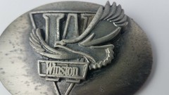 VTG 1990&rsquo;s Winston Cigarettes Tobacco 3D Flying Eagle Metal Belt Buckle
