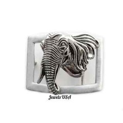 Elephant Silver Belt Buckle Men Women Wildlife Animal 925 Stamped By Jewels USA