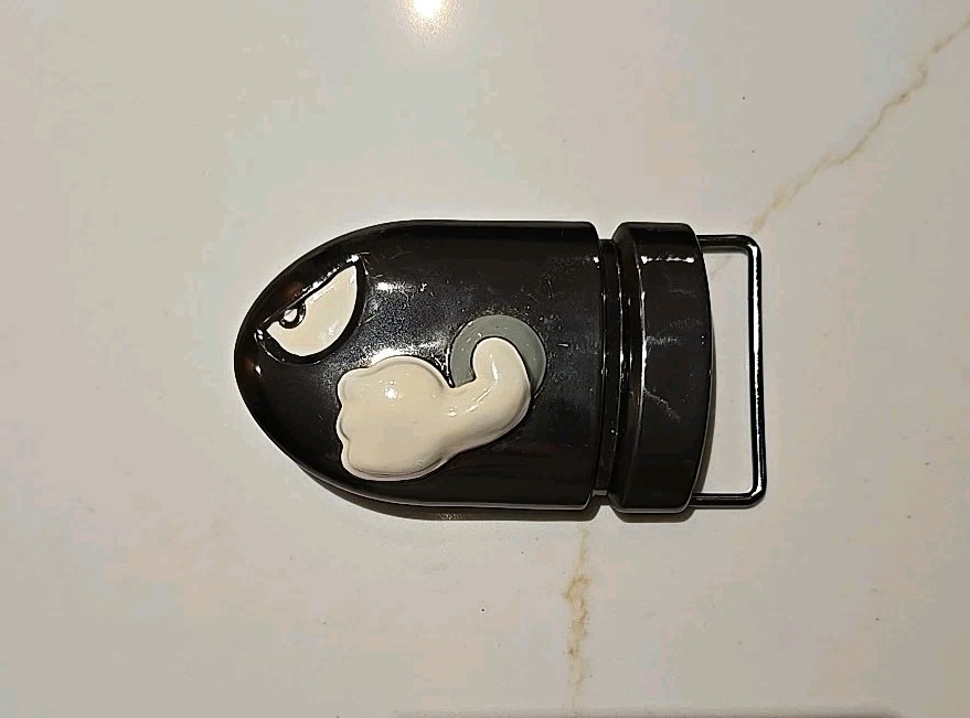 Super Mario Bros. Bullet Bill TM 2012 Licensed Nintendo Belt Buckle