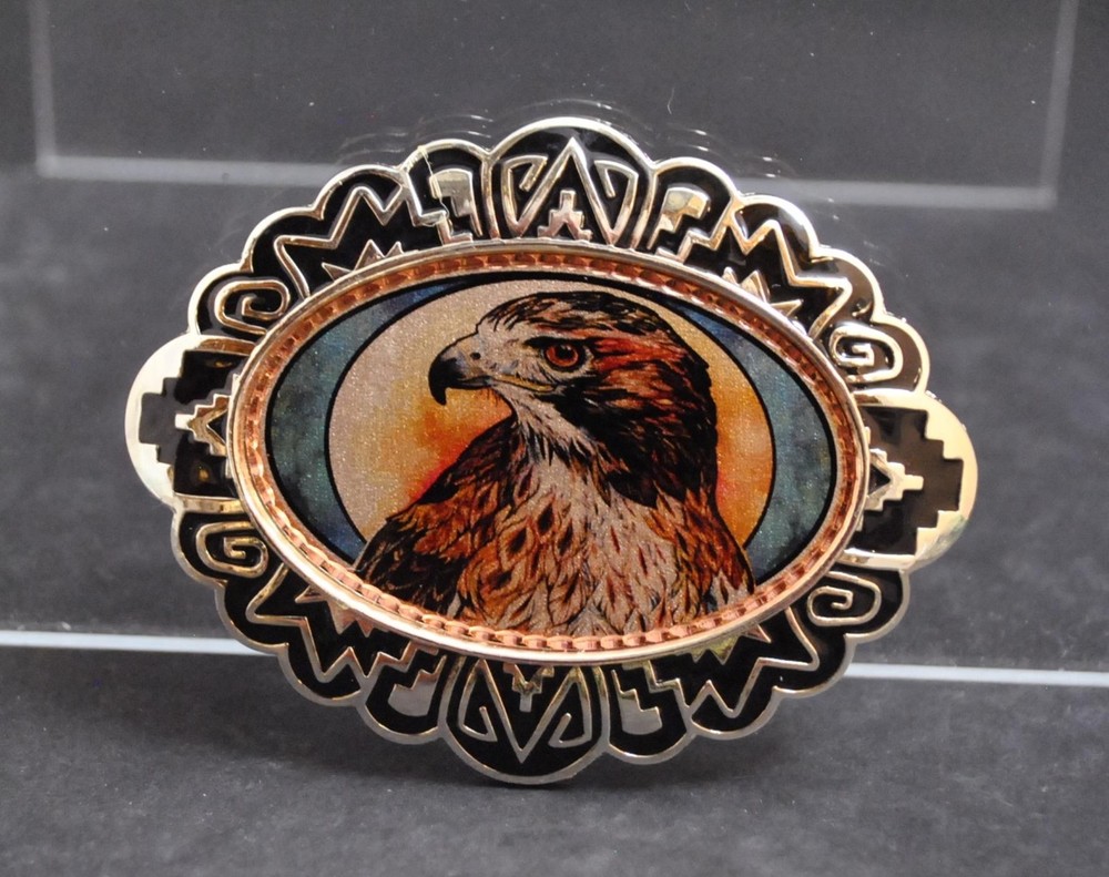 NWOT Eagle Bird Belt Buckle Silver Tone Oxidation Design 4&Prime; G10