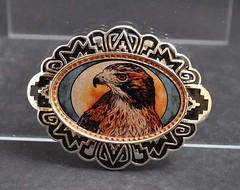 NWOT Eagle Bird Belt Buckle Silver Tone Oxidation Design 4&Prime; G10