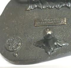 VINTAGE 1980 BERGAMOT BRASS WORKS USA OLYMPICS BELT BUCKLE GREAT PATINA