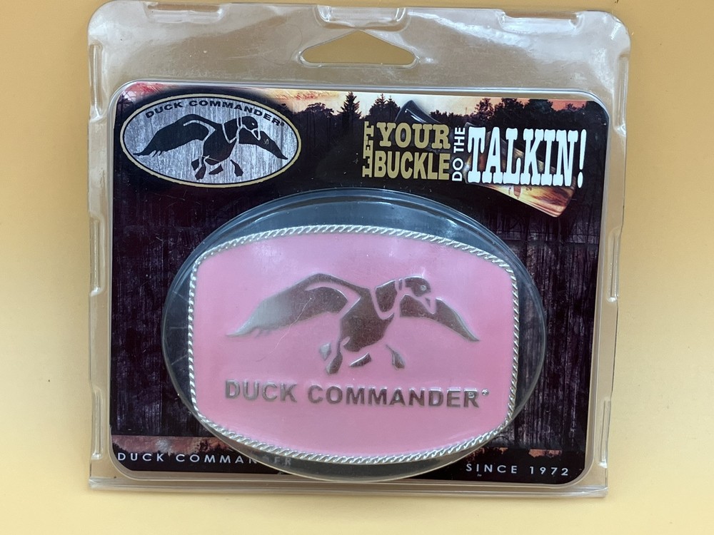 Belt Buckle DUCK COMMANDER Pink Silver MONTANA SILVERSMITHS New
